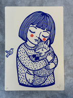 Abrazo - 6x8 Block print