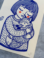 Abrazo - 6x8 Block print