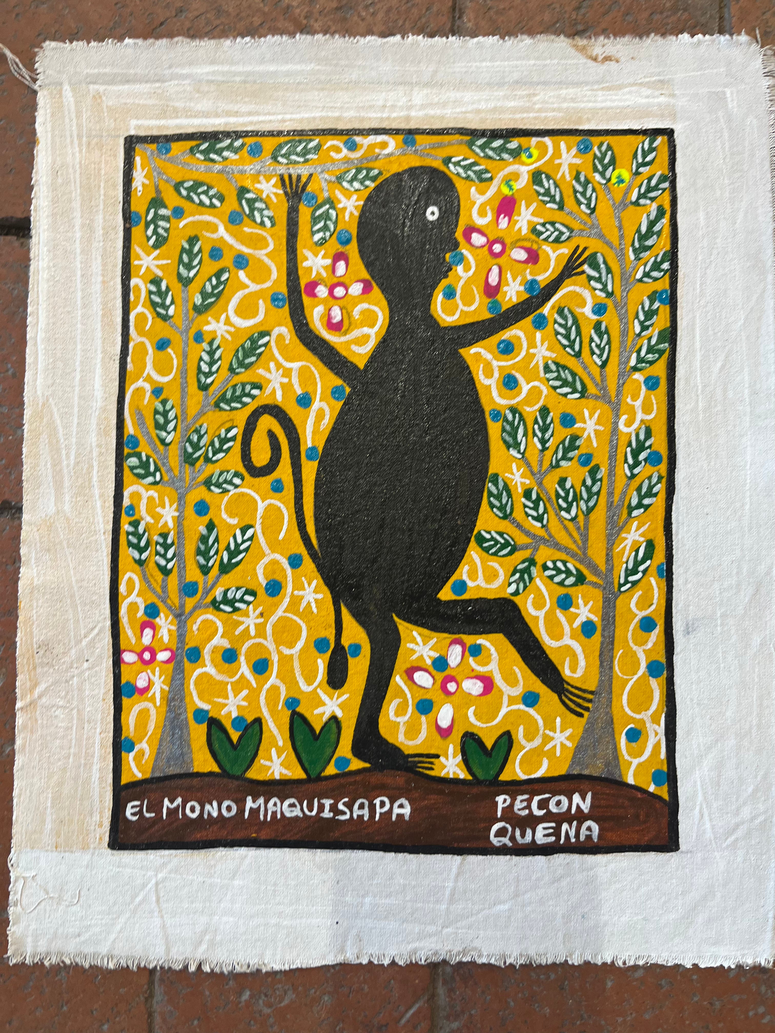 El Mono Maquisapa~ acrylic on canvas - 10.5” x 9.5”