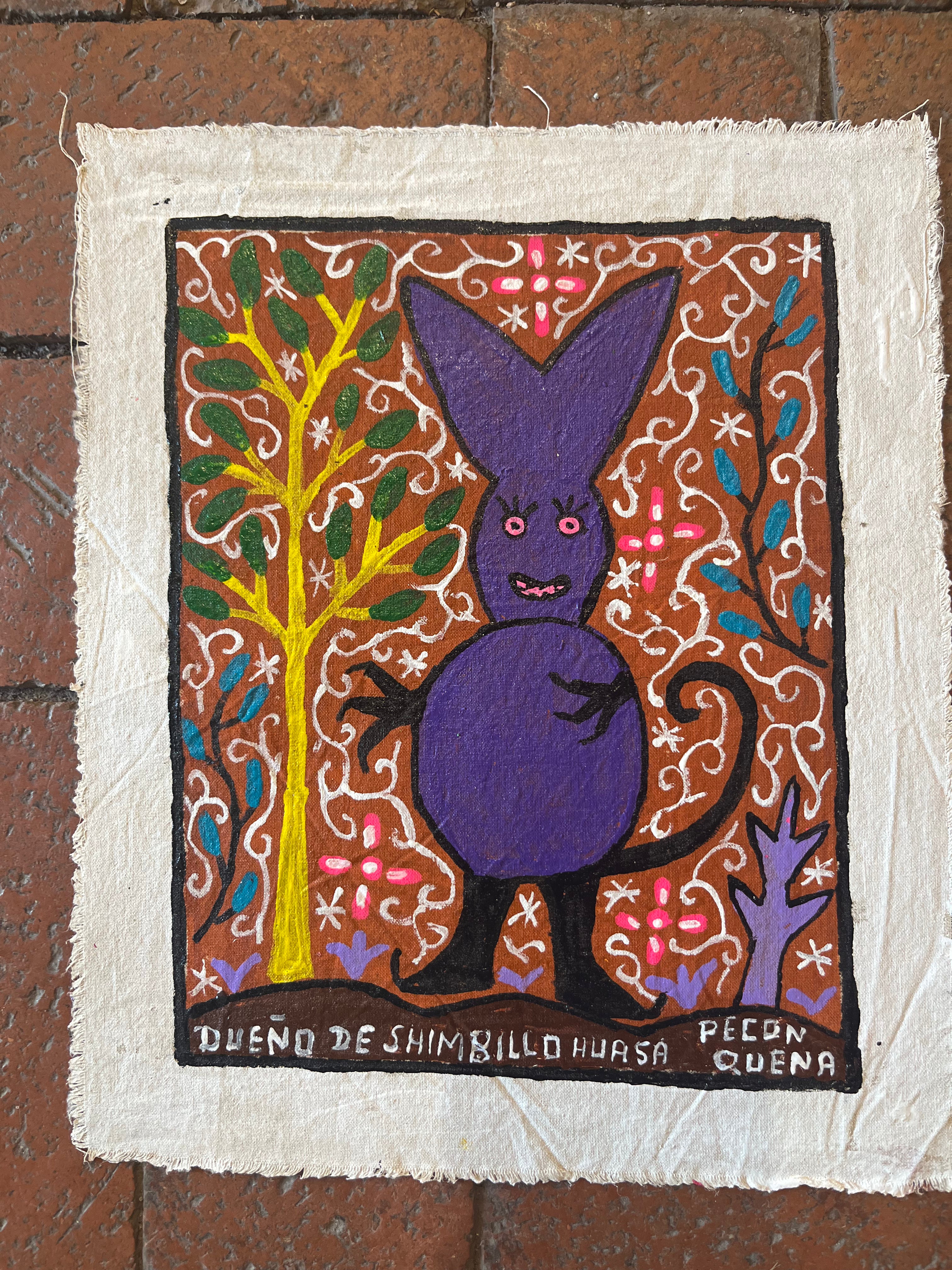 Dueno de Shimbillo ~ acrylic on canvas - 11” x 9.5”