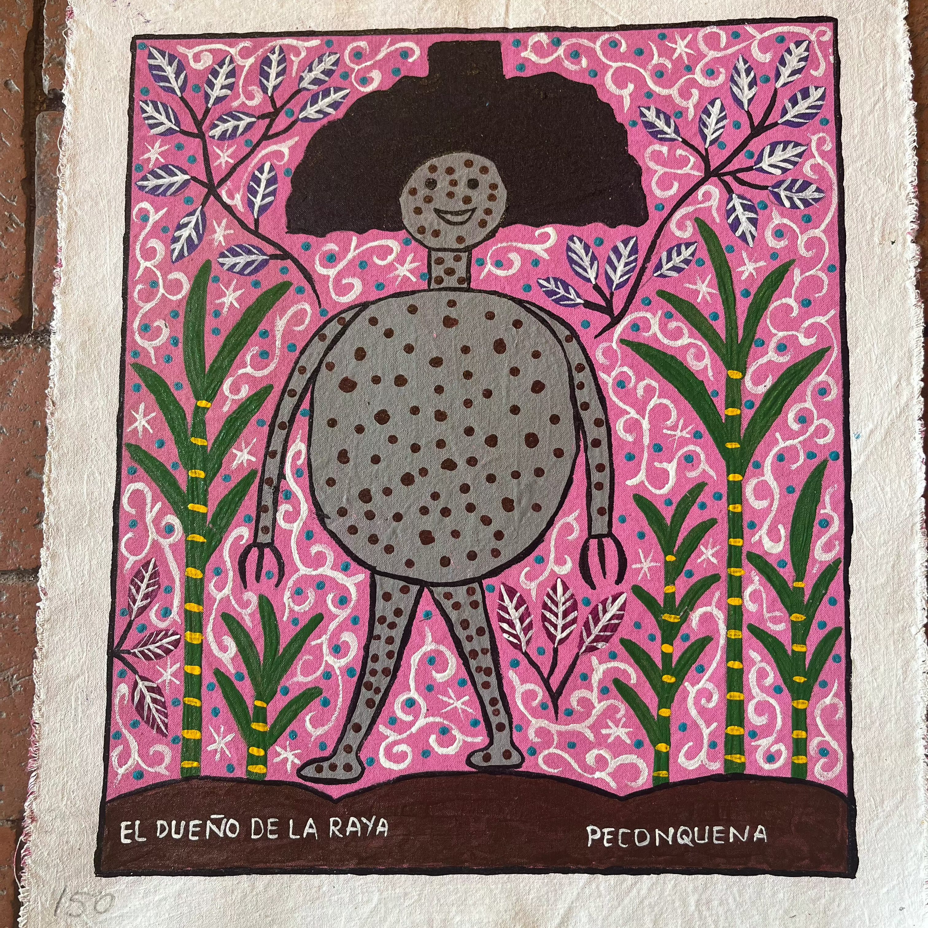 El Dueño de la Raya ~ acrylic on canvas - 15” x 13.5”