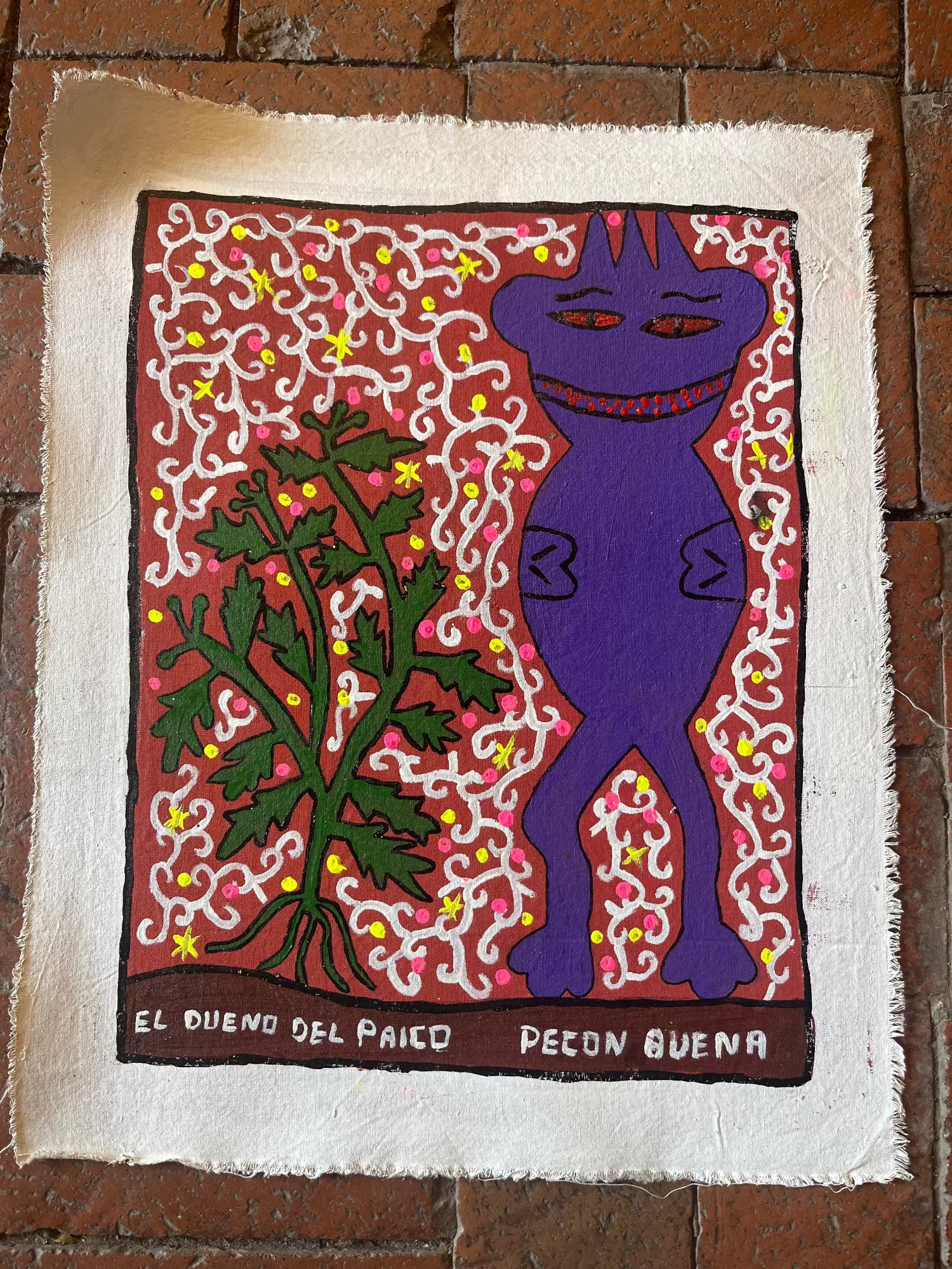 El Dueño del Paico ~ acrylic on canvas - 17.5” x 13.5”