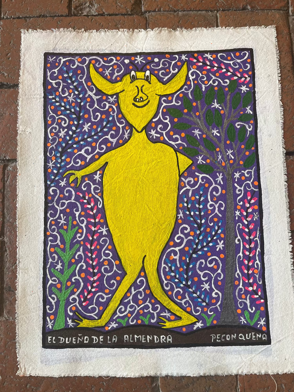 El Dueño de la Almendra ~ acrylic on canvas - 17” x 13”