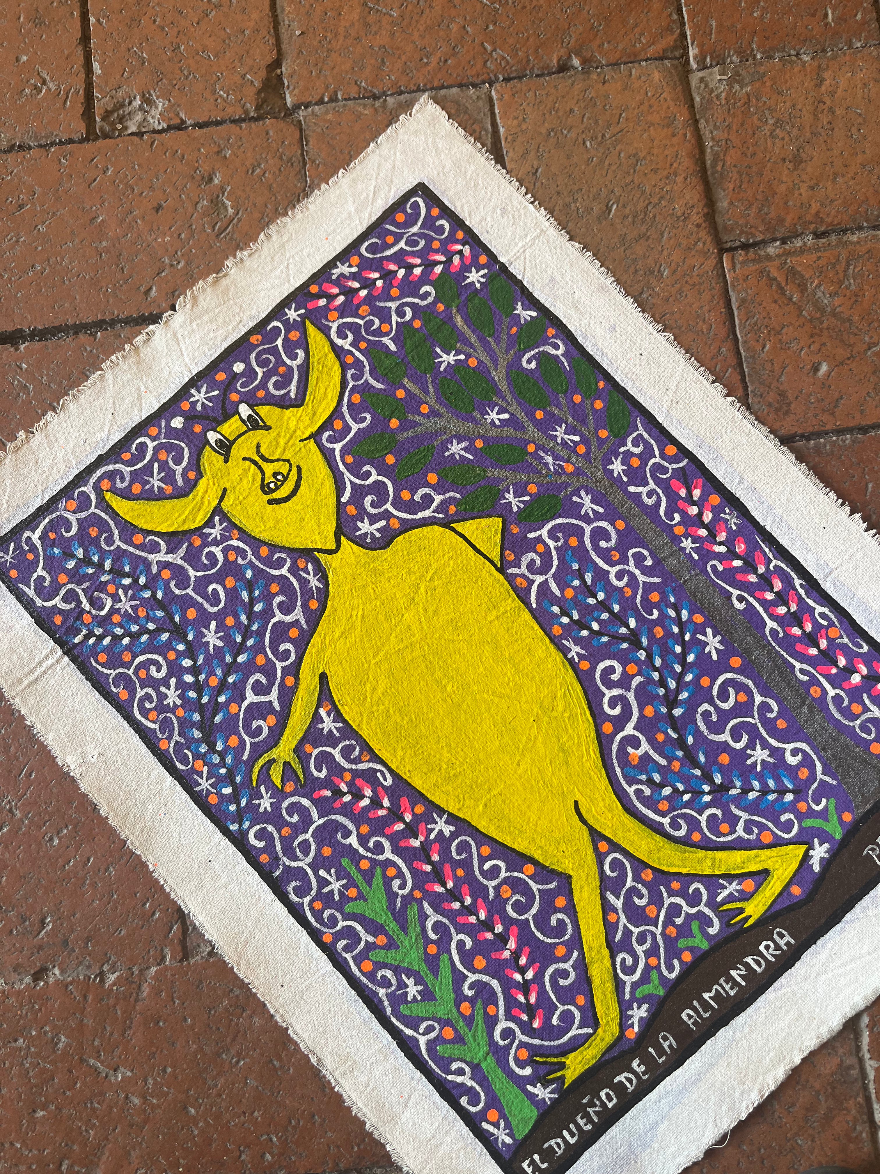 El Dueño de la Almendra ~ acrylic on canvas - 17” x 13”