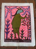 El Dueno del Conejo ~ acrylic on canvas - 17” x 13”