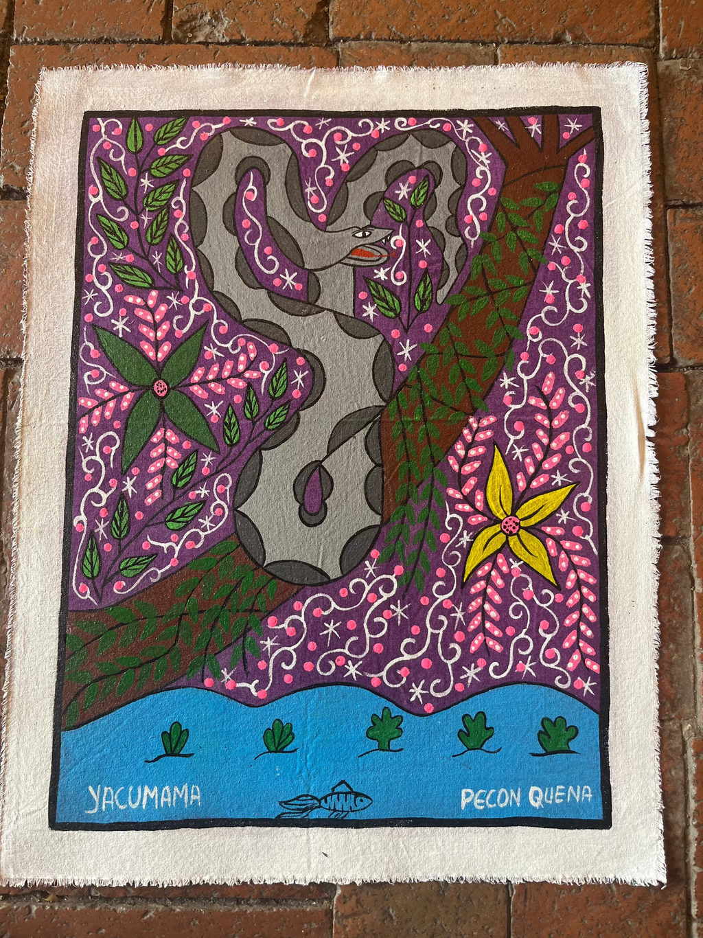Yacumama ~ acrylic on canvas - 17.5” x 14”