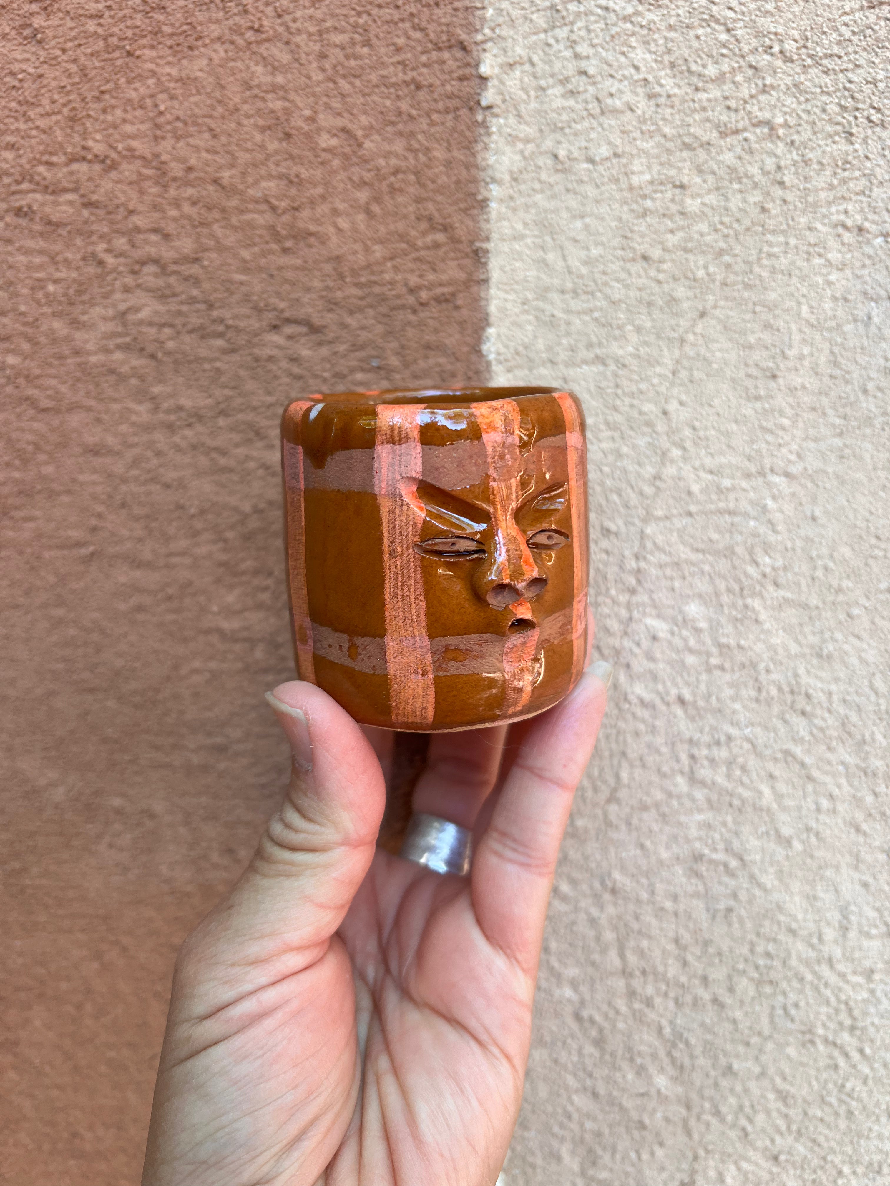 Face Mezcal Cups - Red clay