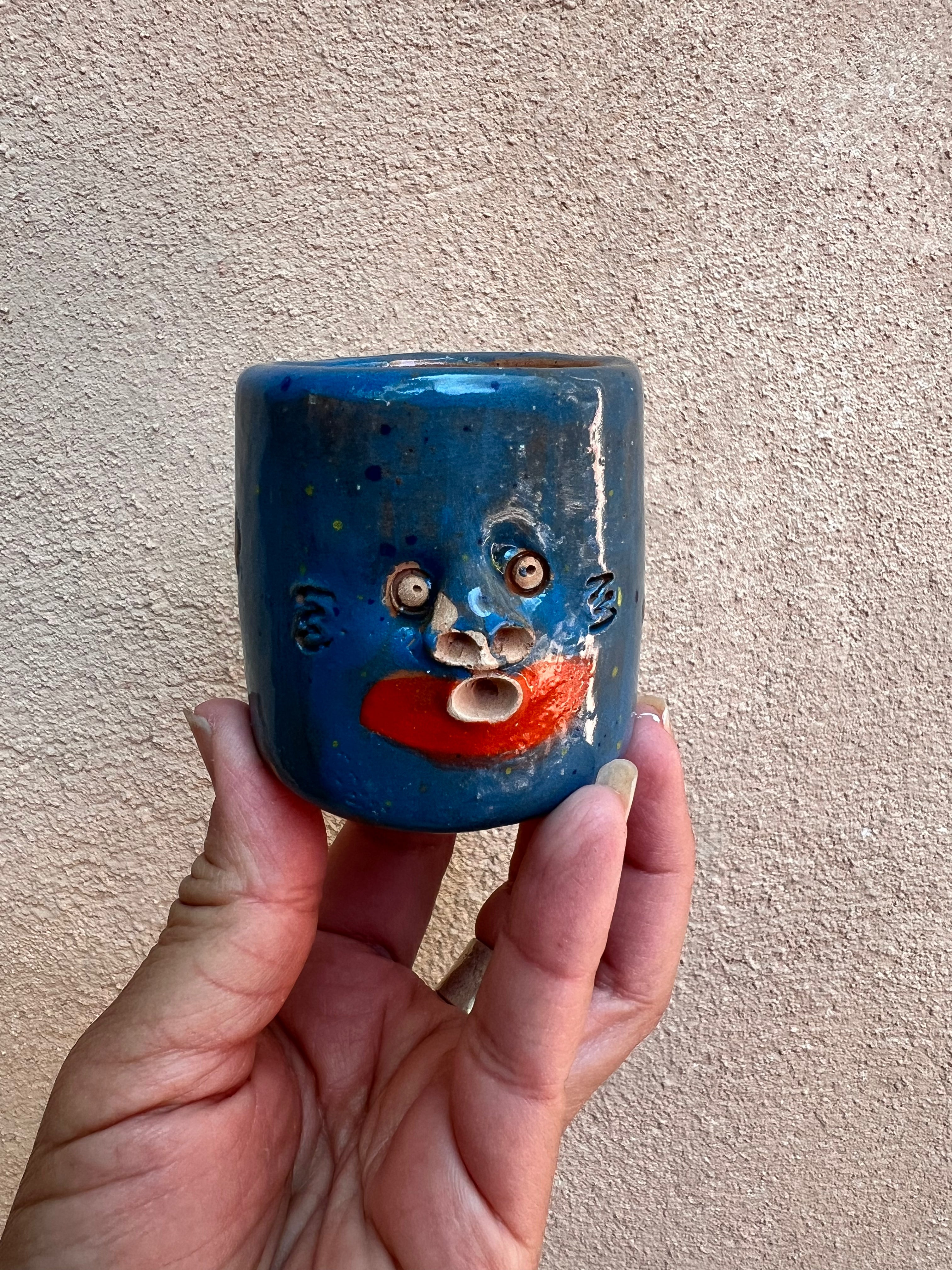 Face Mezcal Cups - Red clay