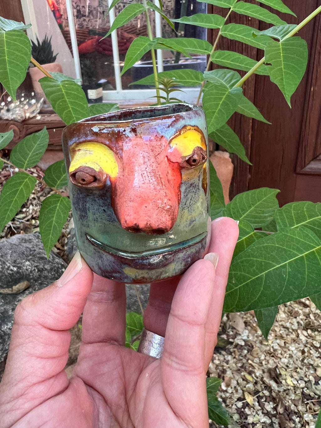 Face Mezcal Cups - Red clay