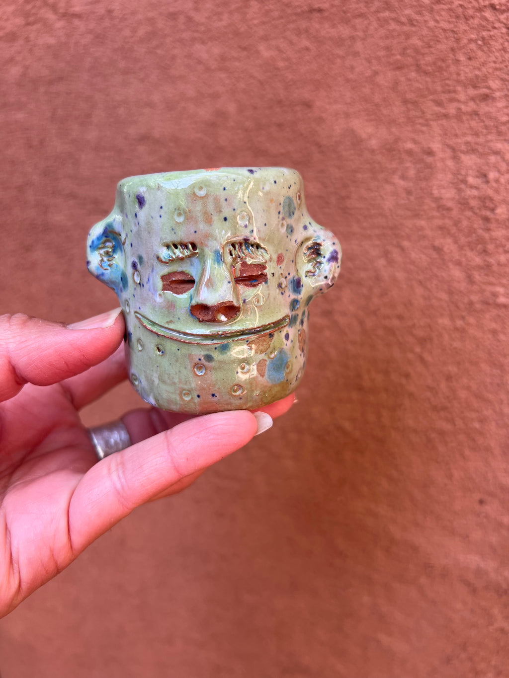 Face Mezcal Cups - Red clay