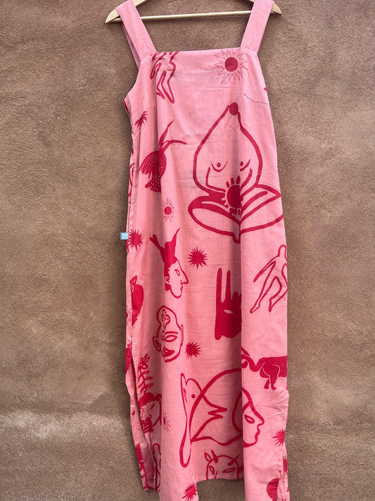Maxi Dress • Medium • Screen Printed Wearable