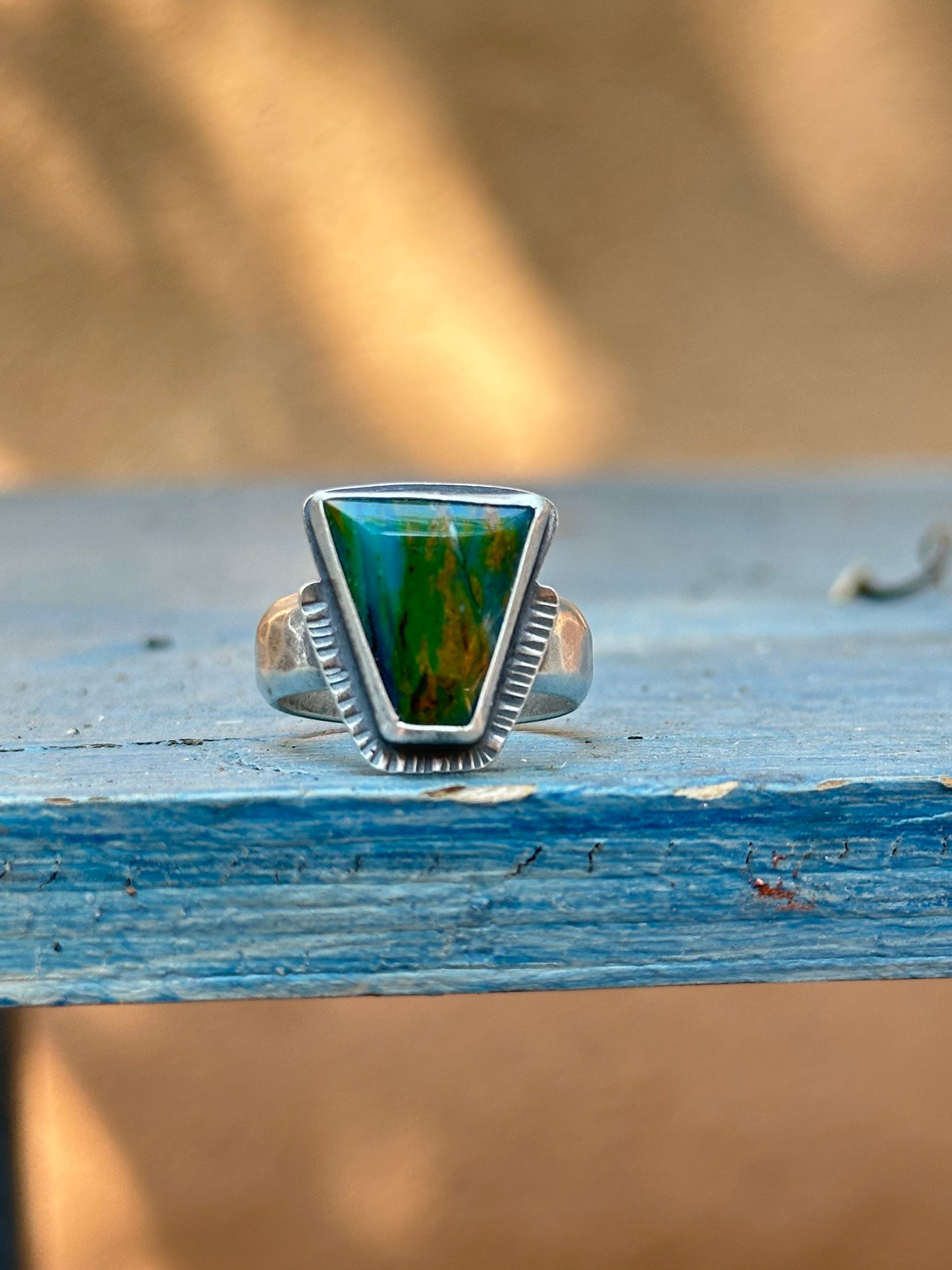 Andean Opal - Sterling silver statement ring - 8