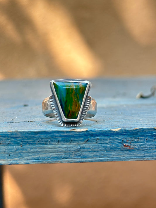 Andean Opal - Sterling silver statement ring - 8