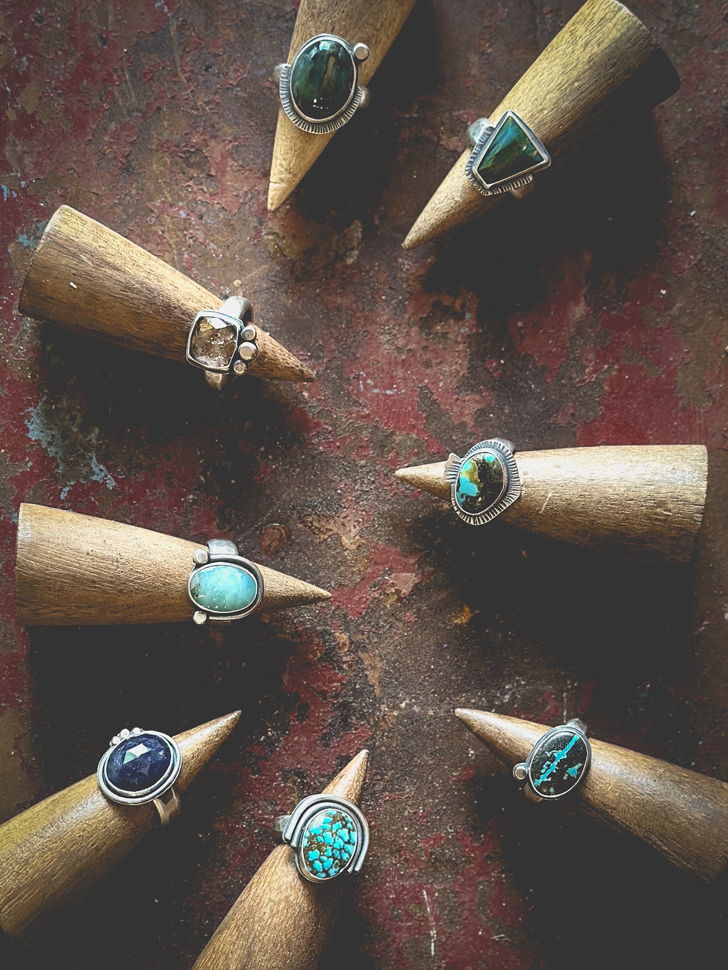 Andean Opal - Sterling silver statement ring - 8