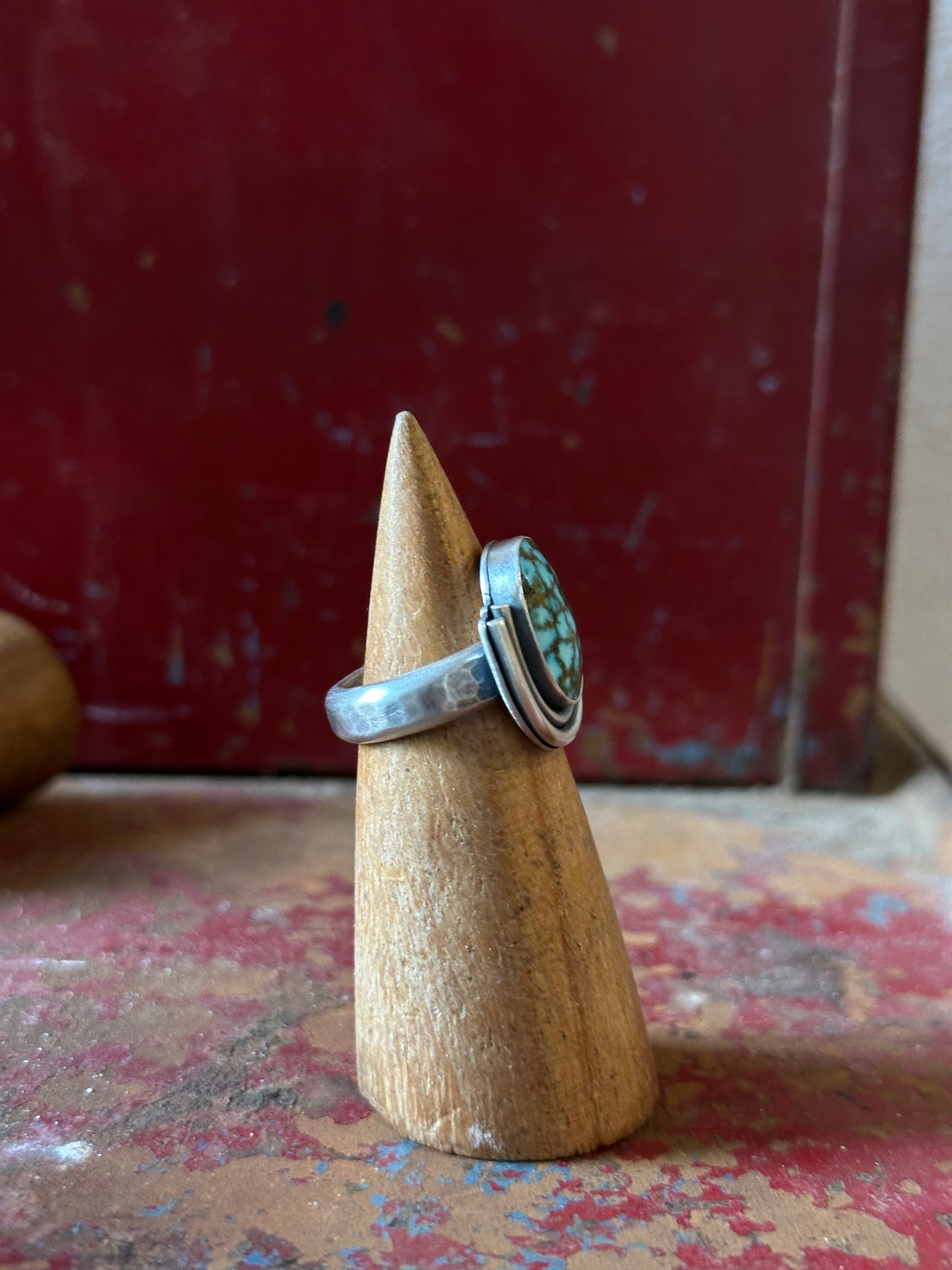 Kingman Turquoise and Sterling Silver Ring ~ Size 7