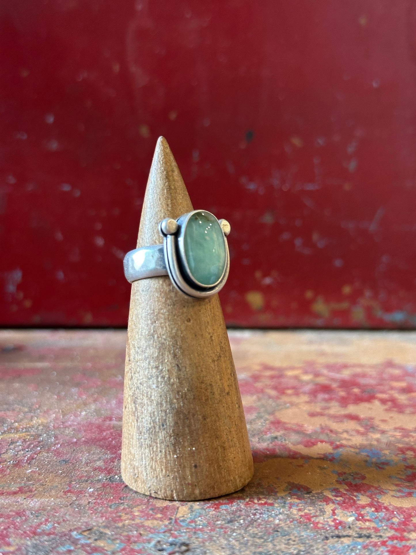Andean Opal - Sterling silver statement ring - 6.5