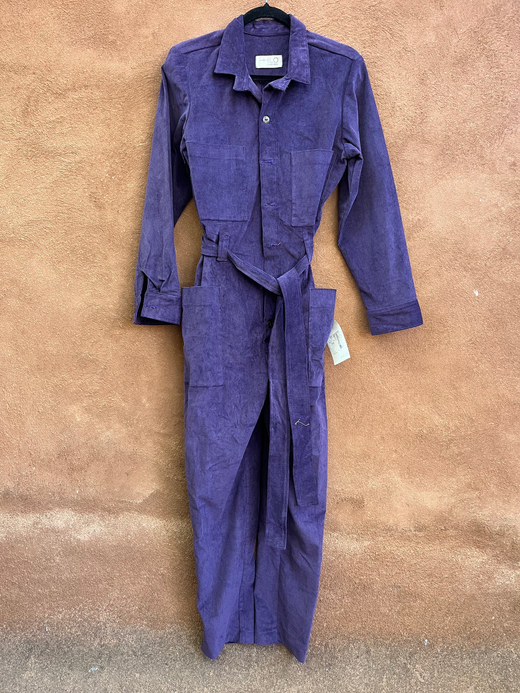 Jumpsuit - Purple Corduroy - long sleeves