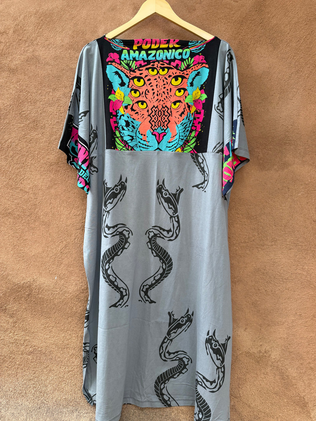 Screenprinted Tunic dress ~ Large ~ cotton