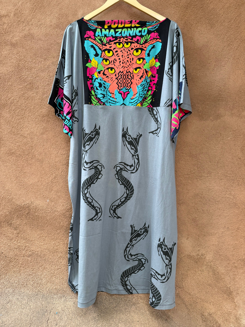 Screenprinted Tunic dress ~ Large ~ cotton