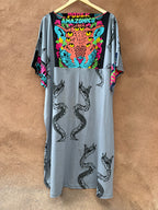 Screenprinted Tunic dress ~ Large ~ cotton