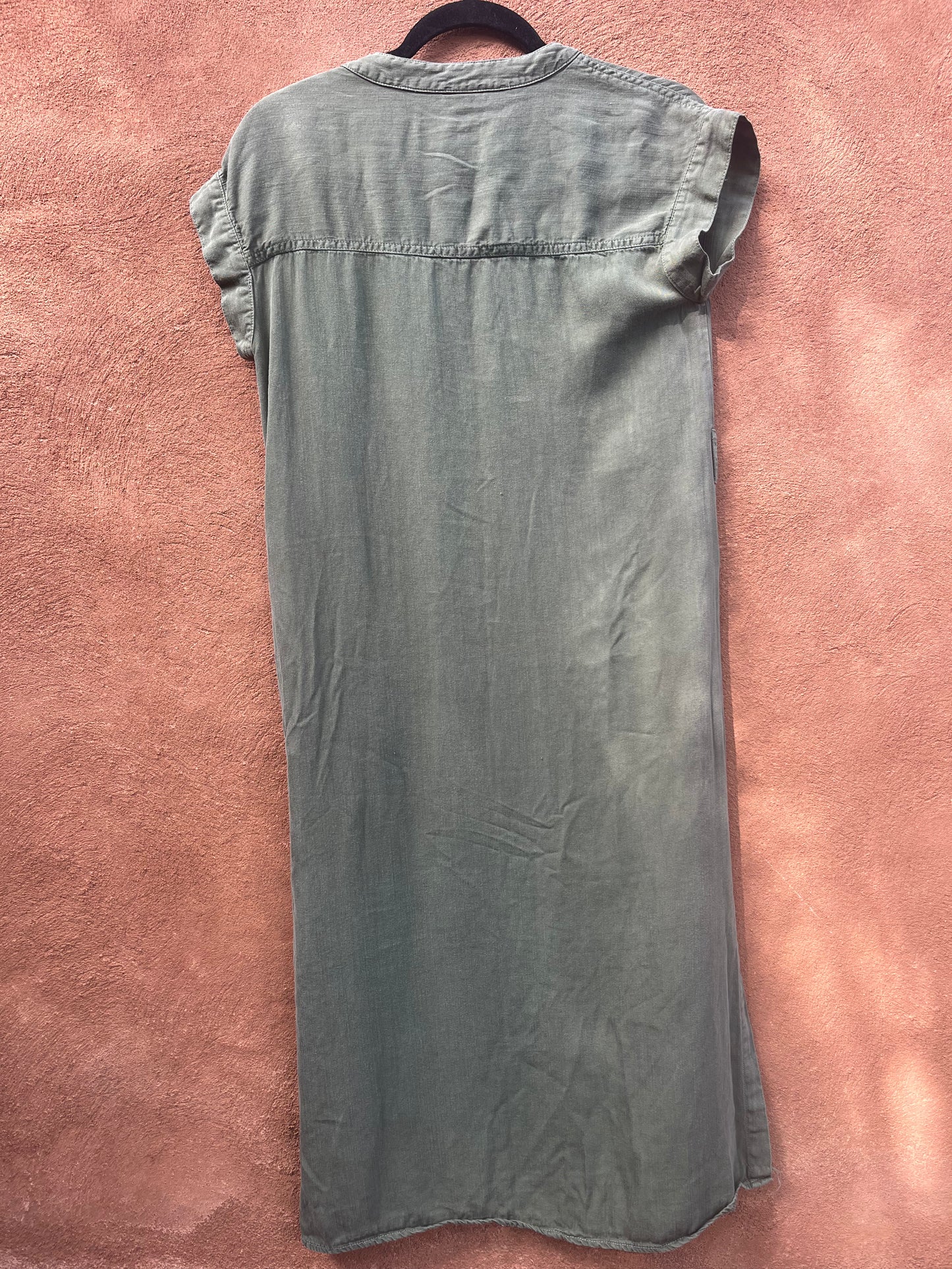 Screenprinted Tunic Dress ~ upcycled ~ XS