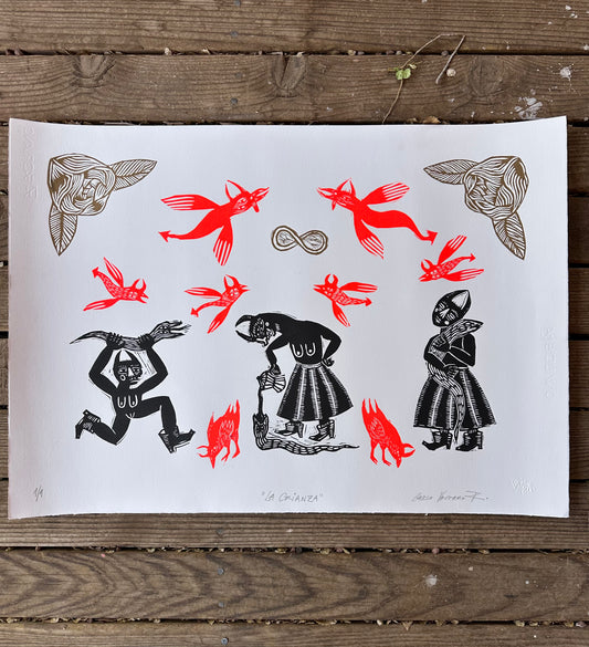 La Crianza - Lino Print