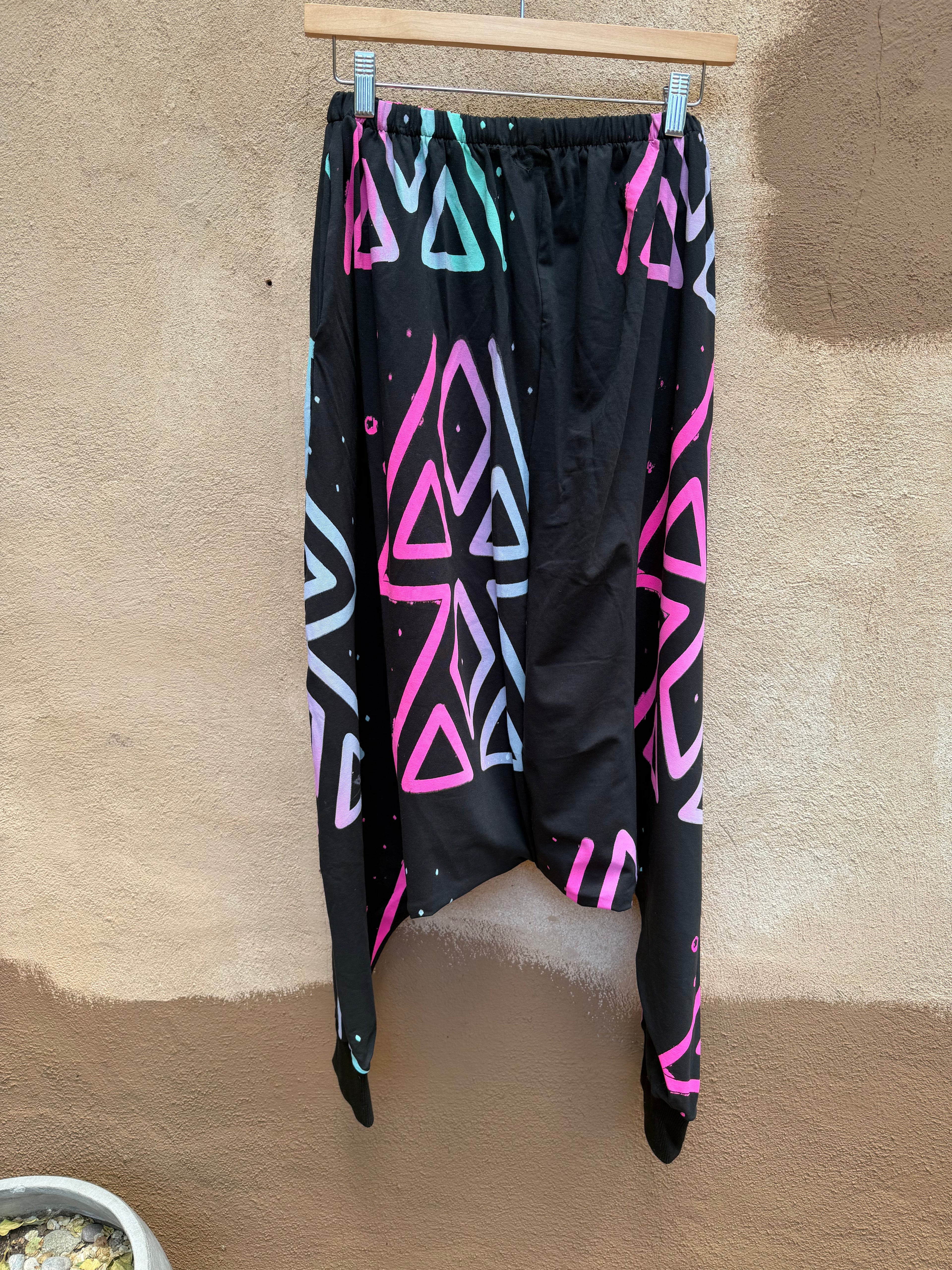Screenprinted pants ~ Large ~ multicolored
