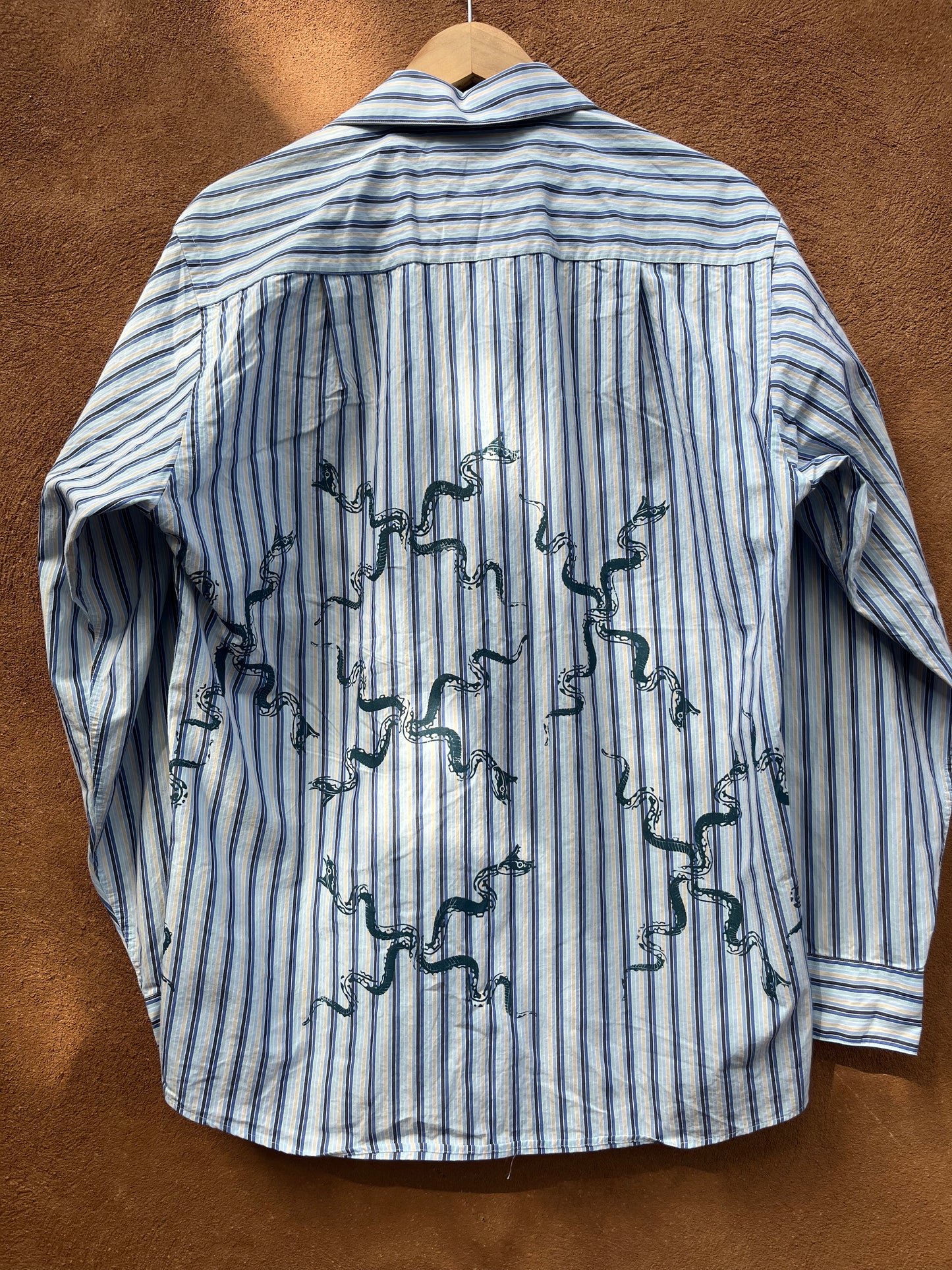 Screenprinted Collared Shirt ~ upcycled ~ Medium