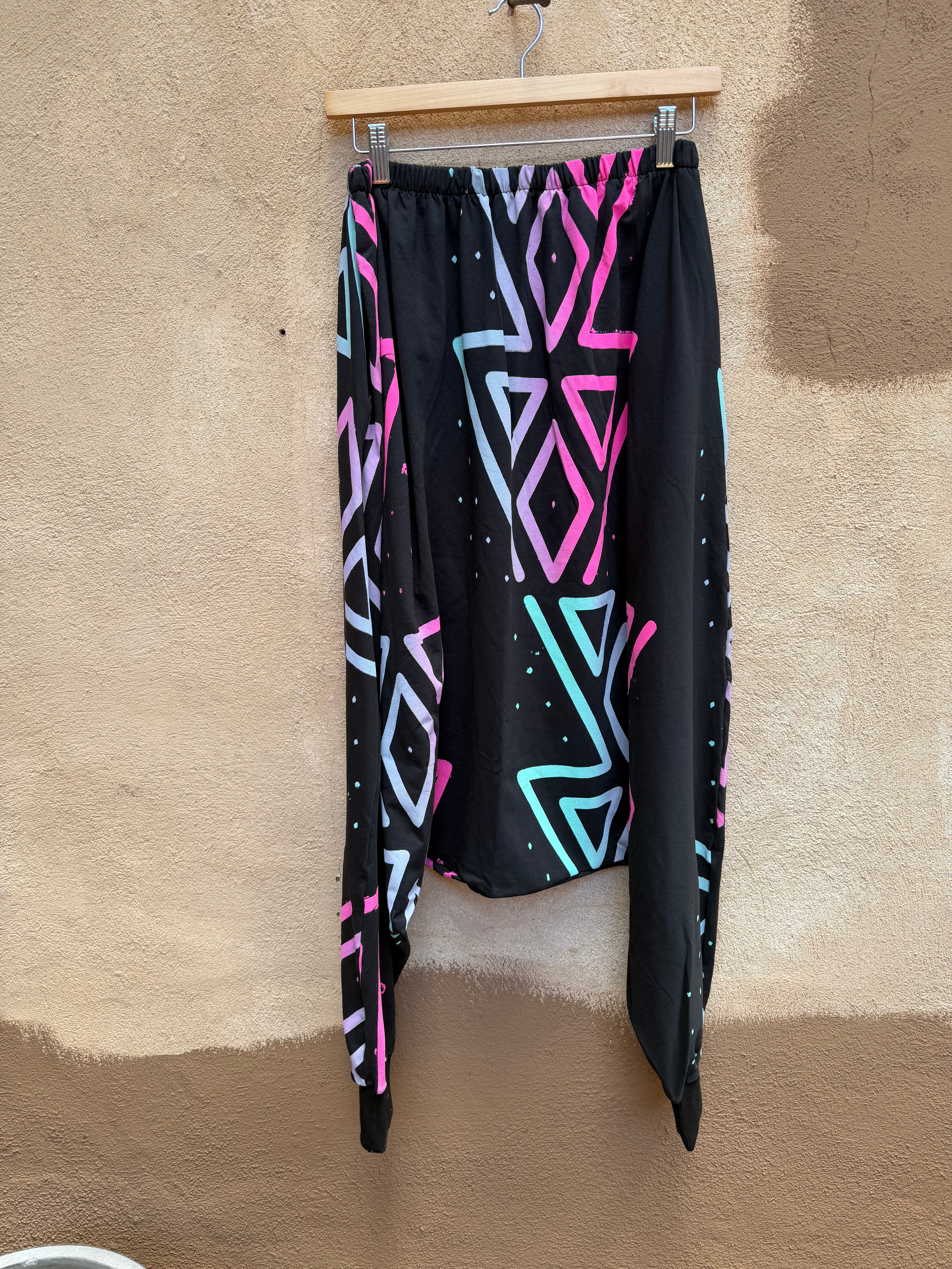Screenprinted pants ~ Large ~ multicolored