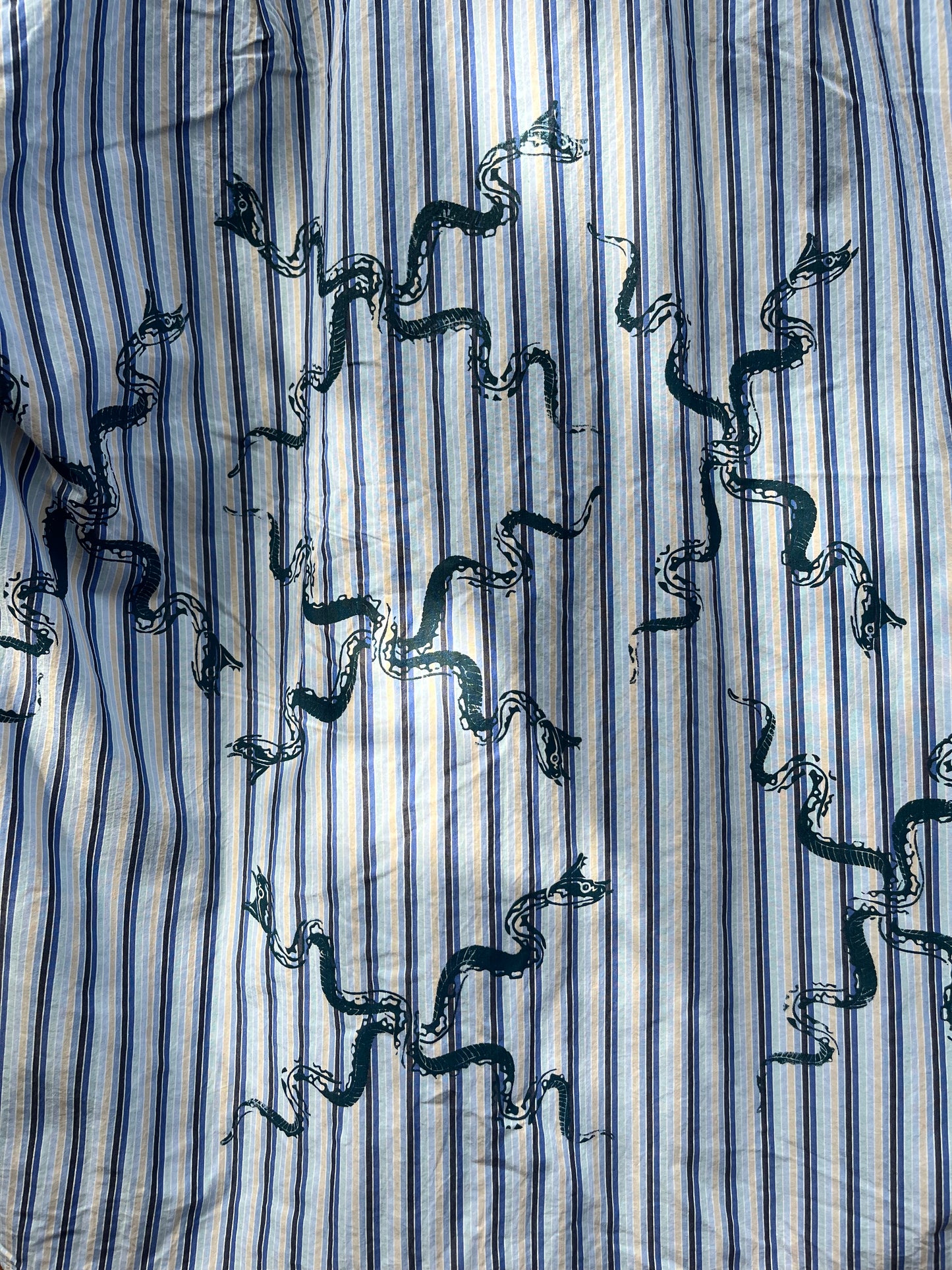 Screenprinted Collared Shirt ~ upcycled ~ Medium
