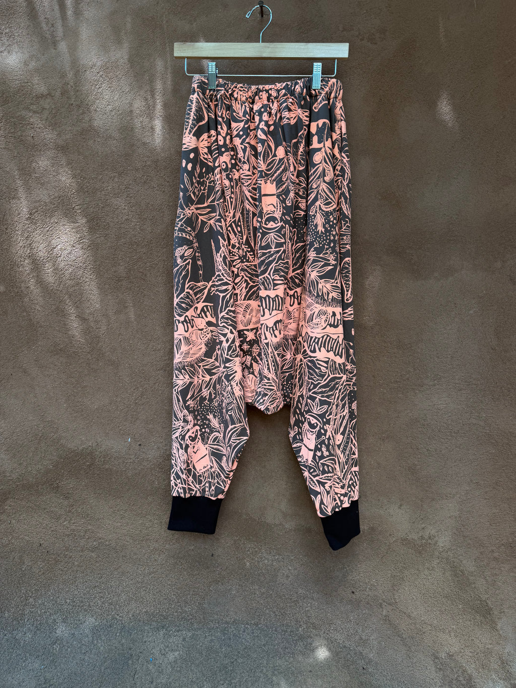 Screenprinted pants ~ Large ~ Orange