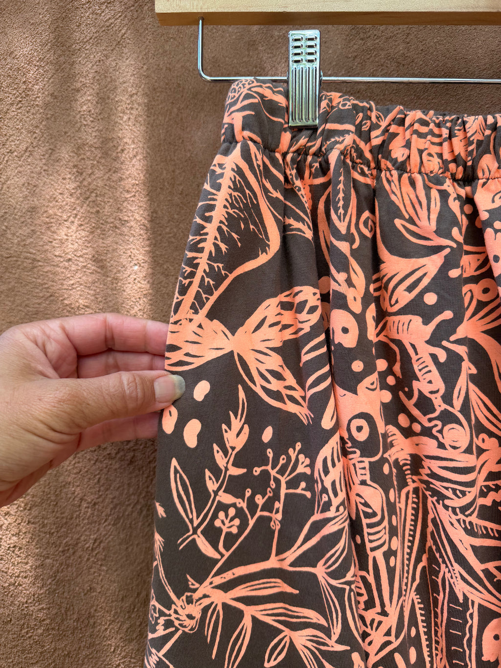 Screenprinted pants ~ Large ~ Orange