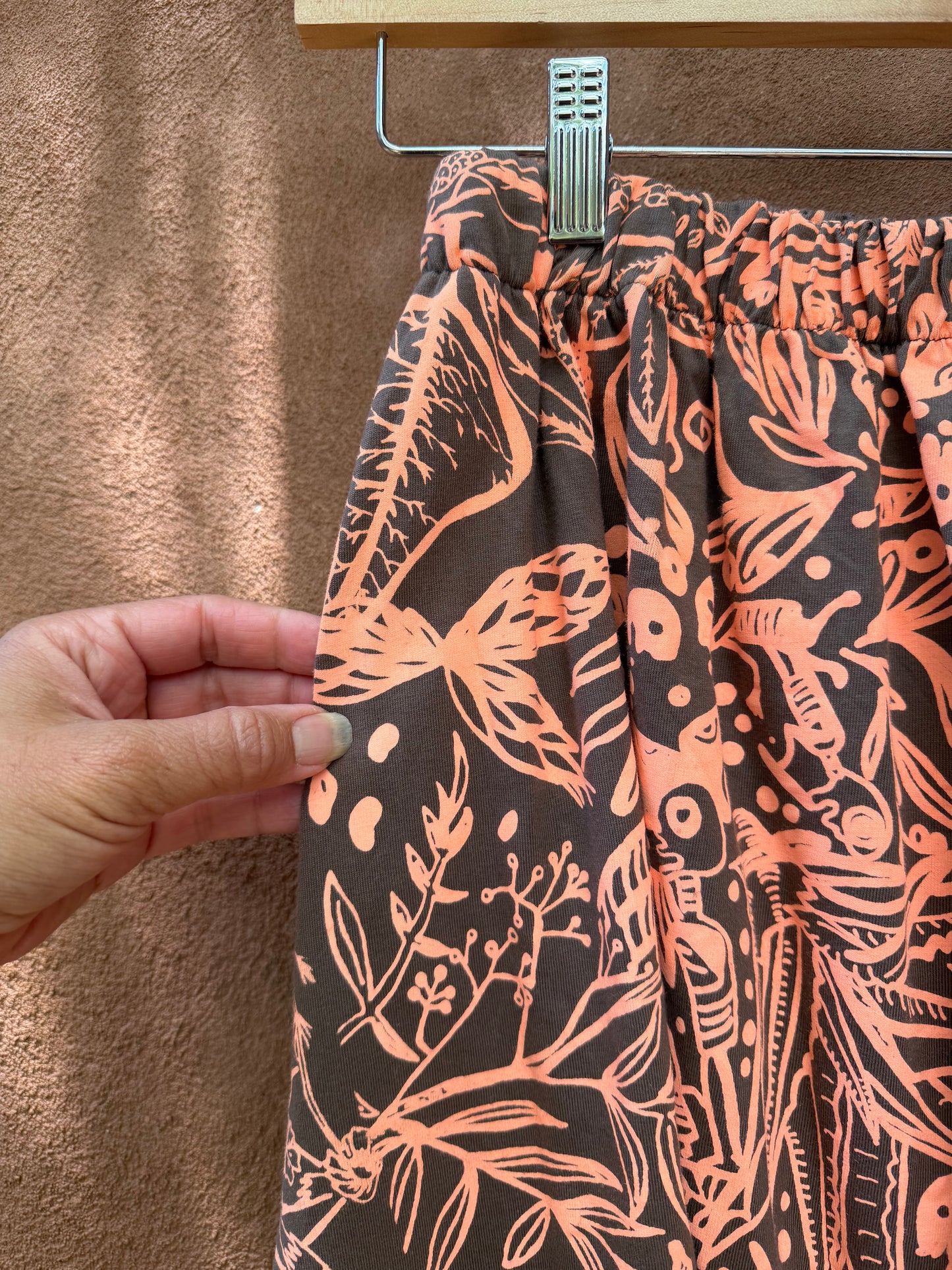 Screenprinted pants ~ Large ~ Orange