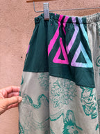 Screenprinted pants ~ Large ~ Green