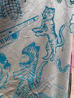 Screenprinted pants ~ Large ~ Green