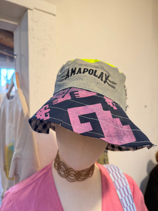 Bucket hat ~ screen printed ~ reversible