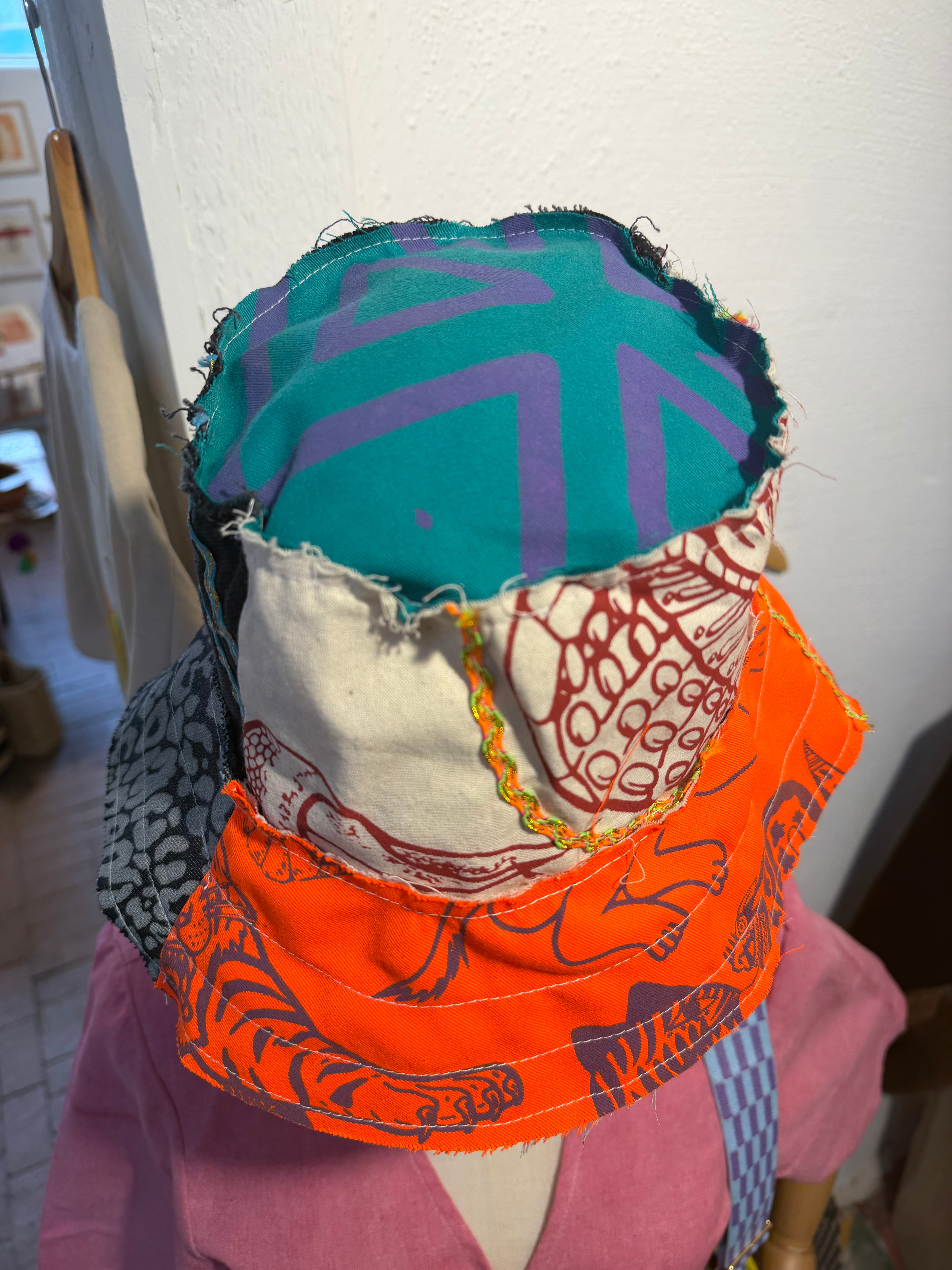 Bucket hat ~ screen printed ~ reversible