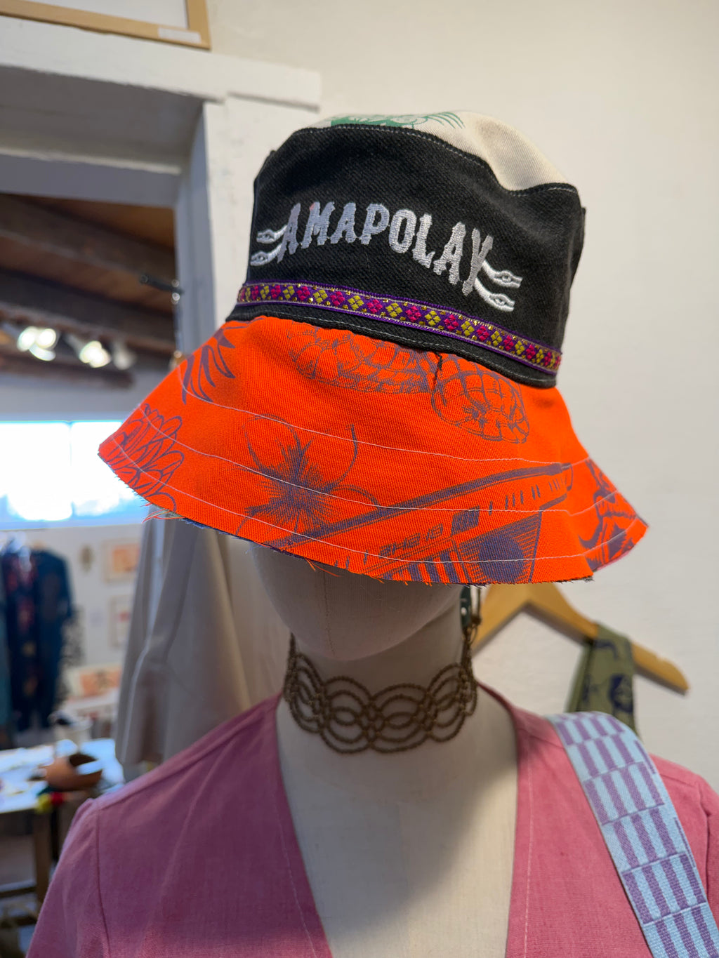 Bucket hat ~ screen printed ~ reversible