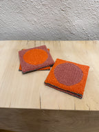 Coasters - Pink & neon melon