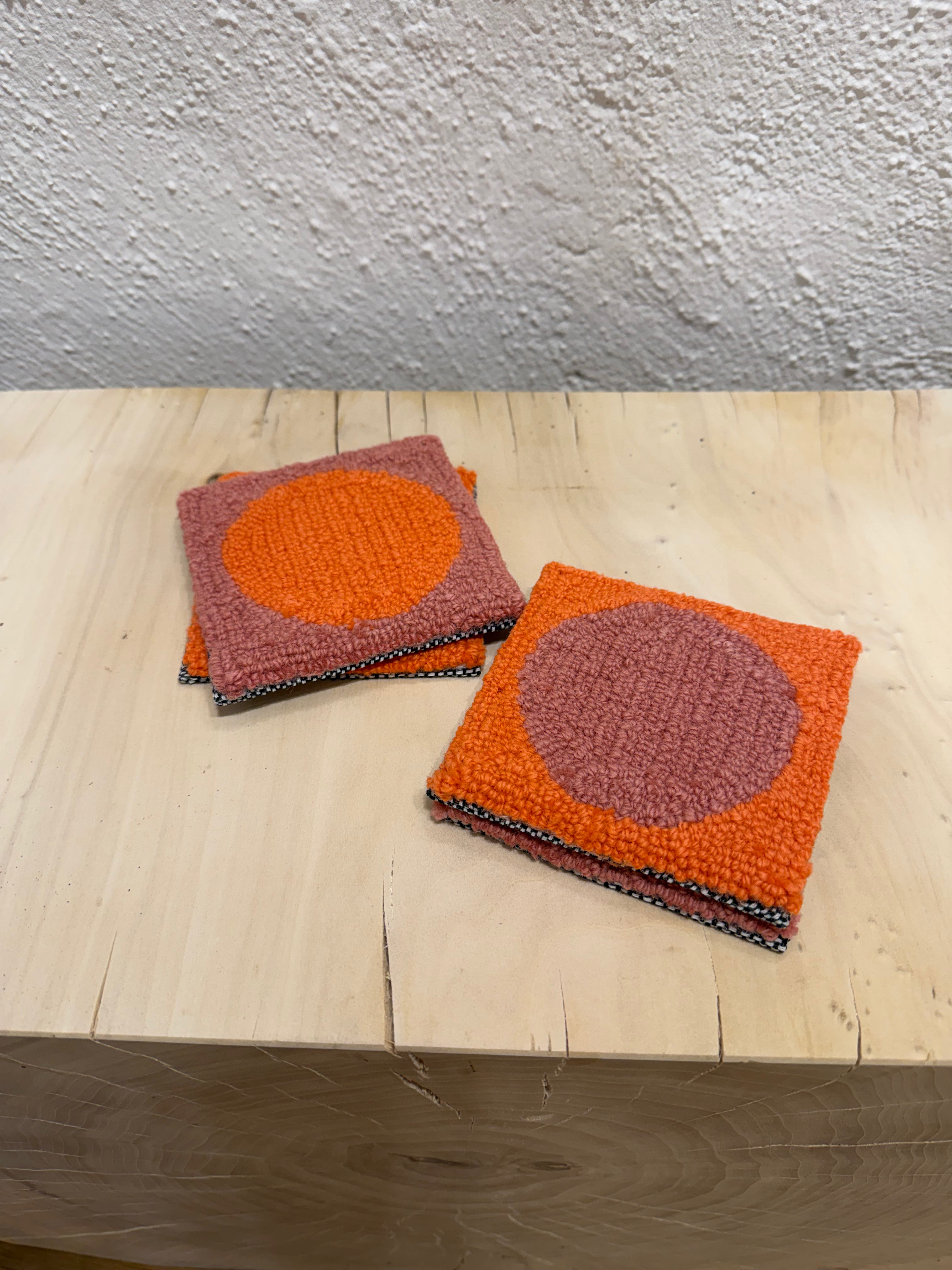 Coasters - Pink & neon melon