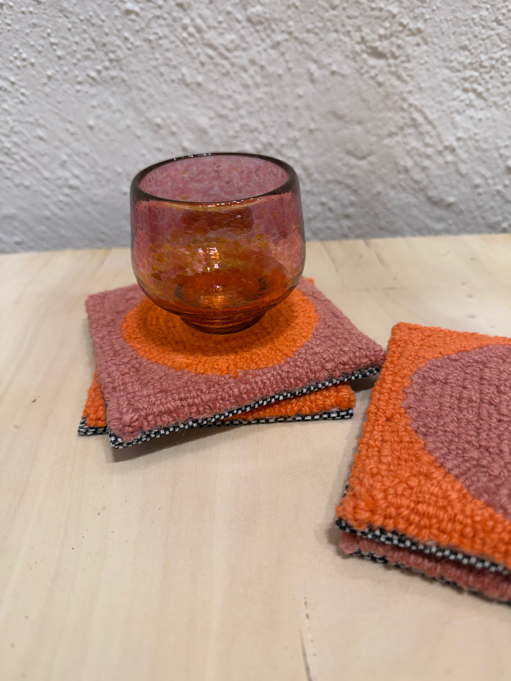 Coasters - Pink & neon melon
