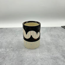 Load image into Gallery viewer, Black and White Tall Cup - Porcelain

