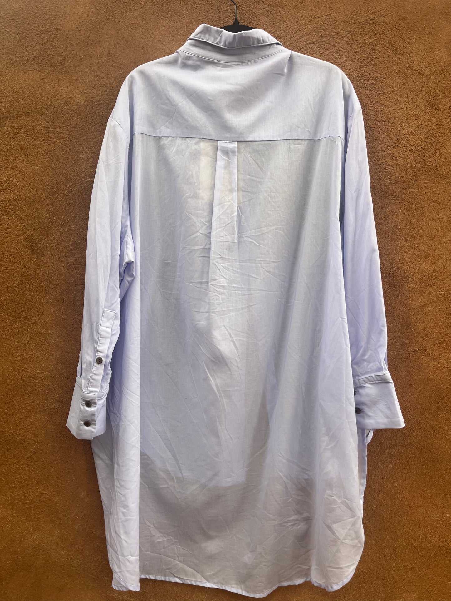 Long Sleeve Blouses - Andea Flower imprinted - Silk and Cotton Blend