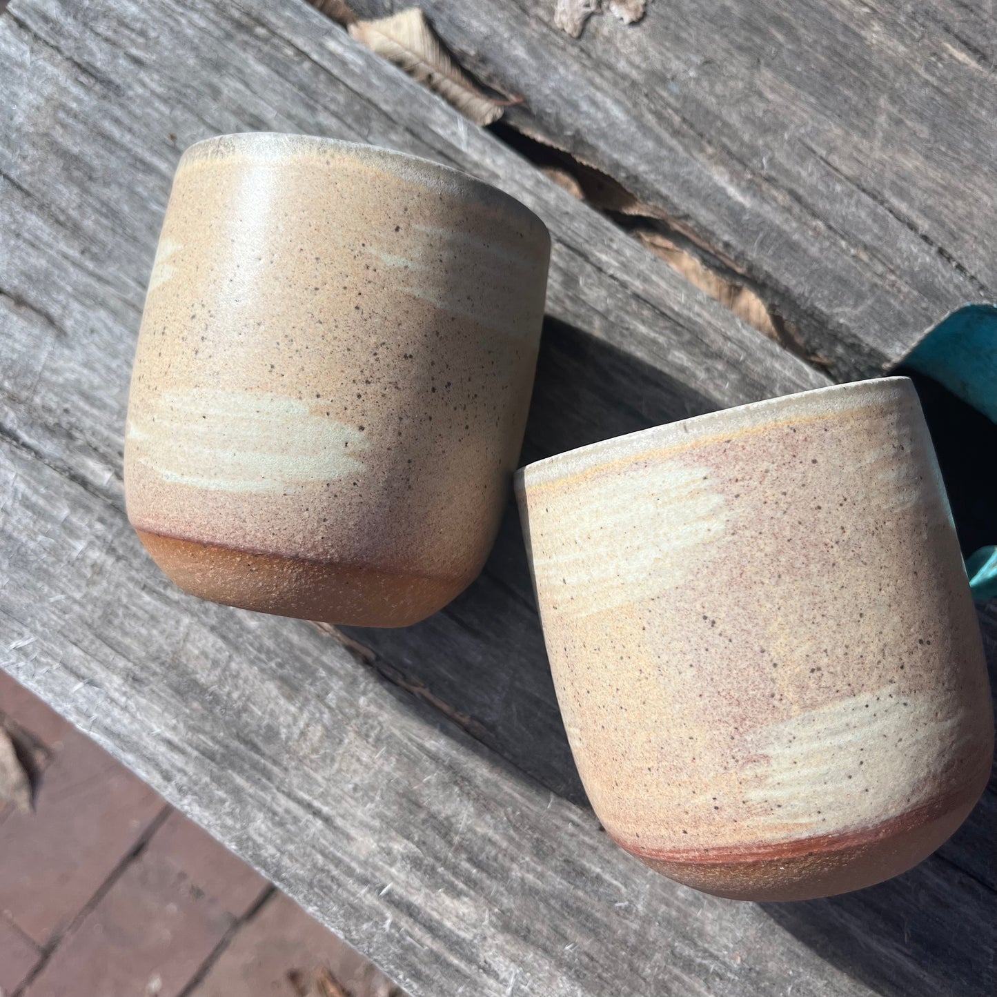 Cup ~ Straw ~ dusty green satin interior