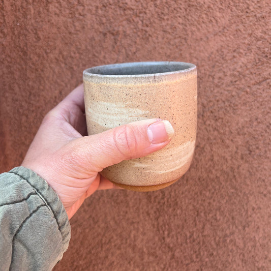 Cup ~ Straw ~ dusty green satin interior