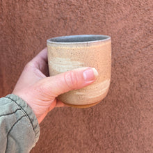Load image into Gallery viewer, Cup ~ Straw ~ dusty green satin interior
