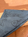 Fish • Hand-dyed bandana • blue