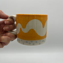 Load image into Gallery viewer, Orange and White mug - Porcelain
