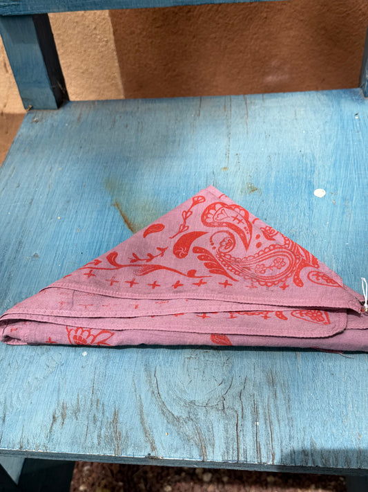 Parsley • Hand-dyed bandana • Pink & Res