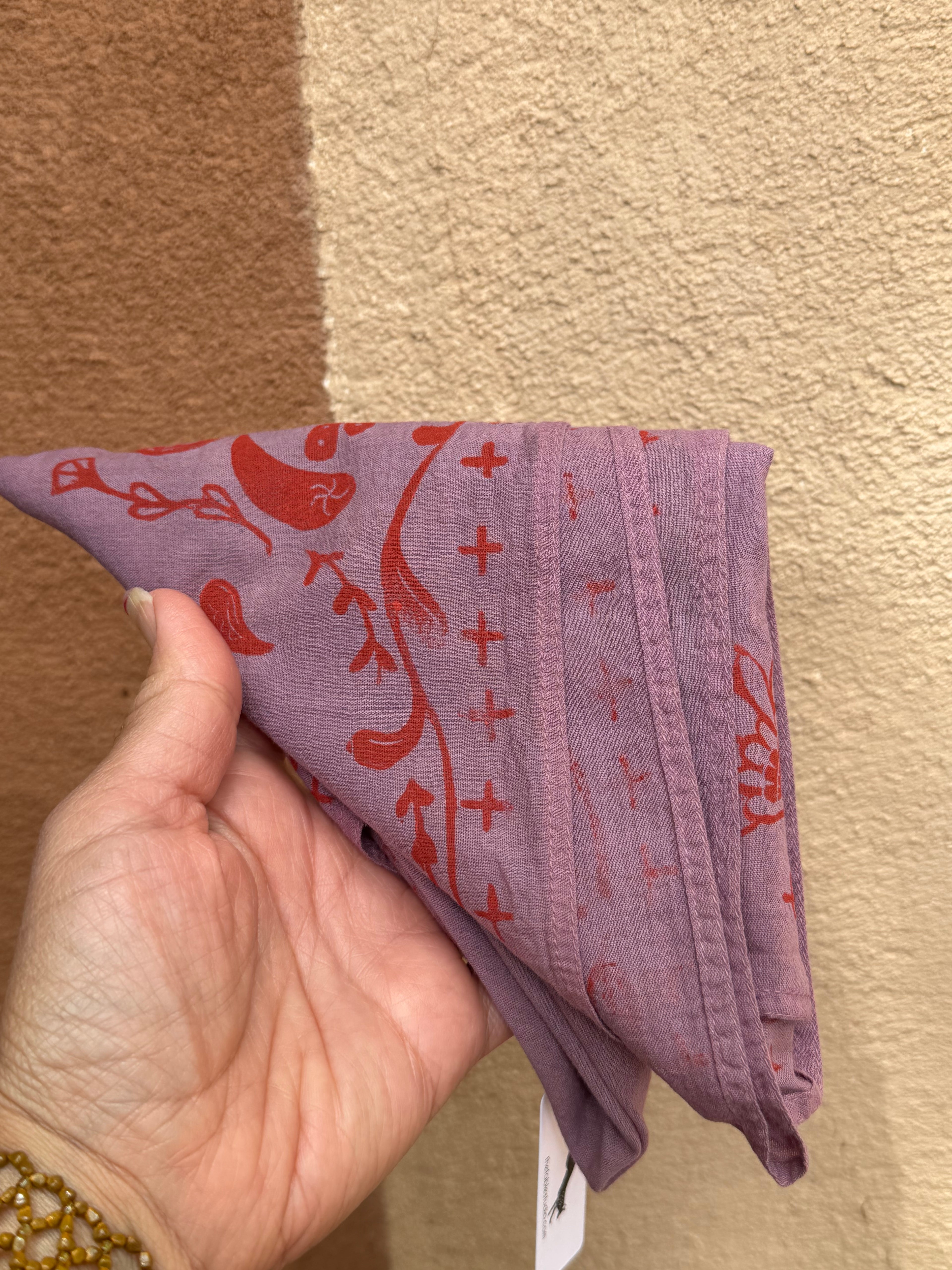 Parsley • Hand-dyed bandana • Pink & Res